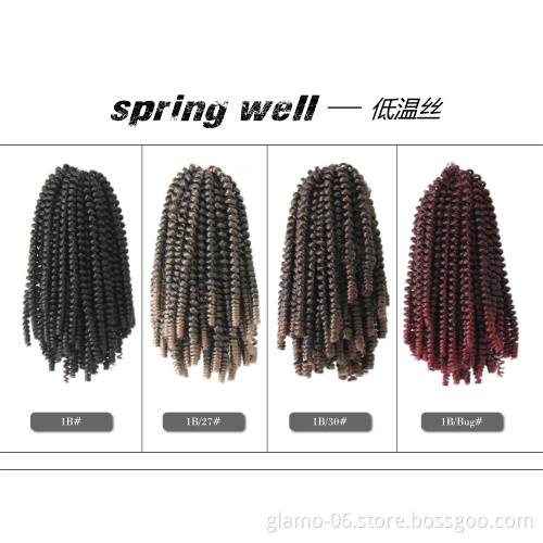 Kinky Curly Spring Twist Crochet Braid Hair 11/16strands/pack synthetic braiding hair for African Women Passion Twist Hair